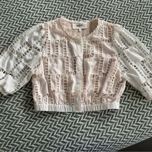 Ba&sh Cream Lace Top